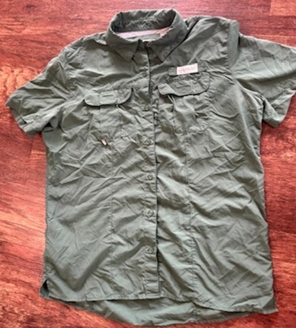 Magellan Outdoors Laguna Madre Relaxed Fit Hunter Green Fishing Shirt Size Small